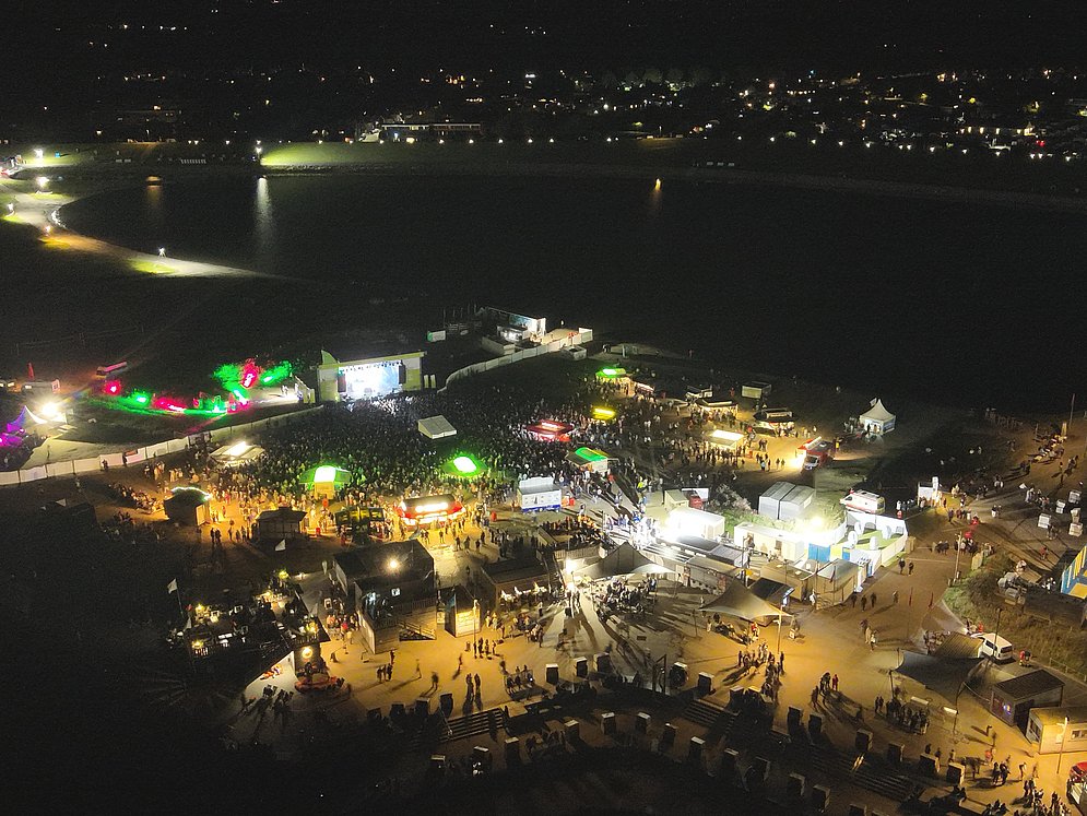 Das Veranstaltungsgelände von oben